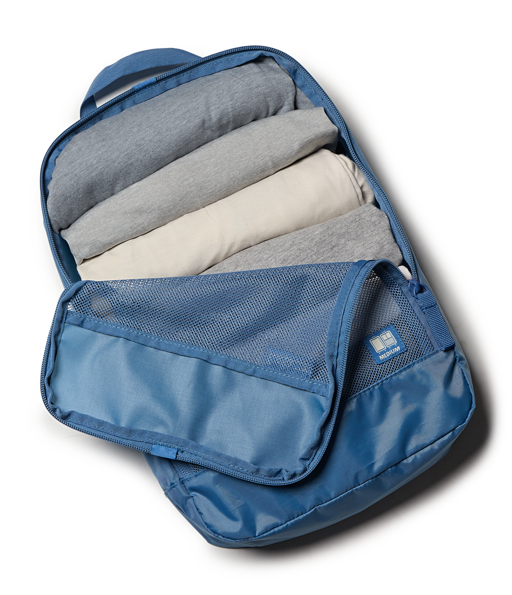 26 Checked Luggage Packing Cubes Elemental Blue Set