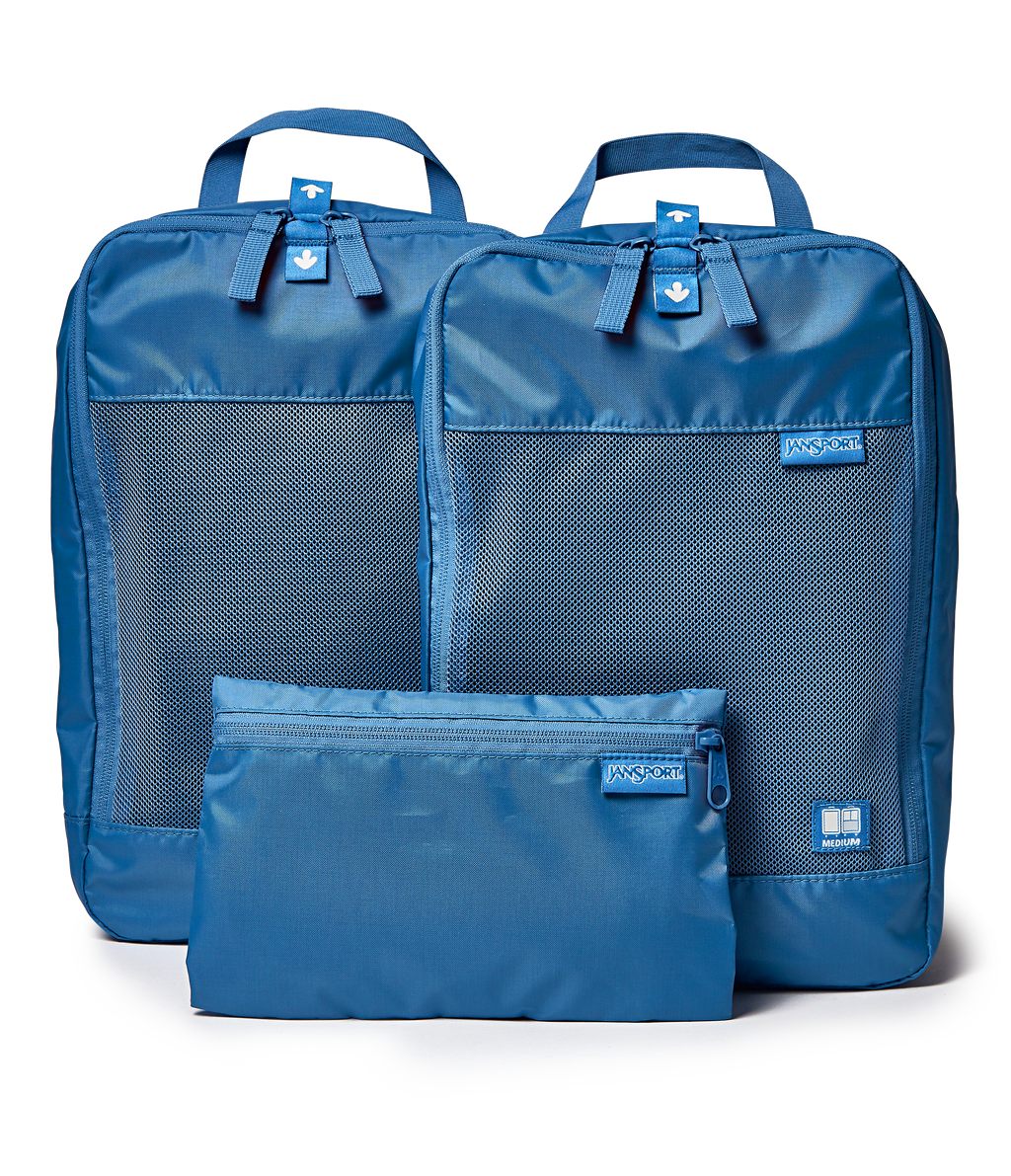 26 Checked Luggage Packing Cubes Elemental Blue Set