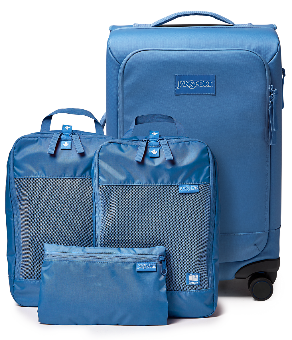 22 Carry On Luggage Packing Cubes Elemental Blue Set