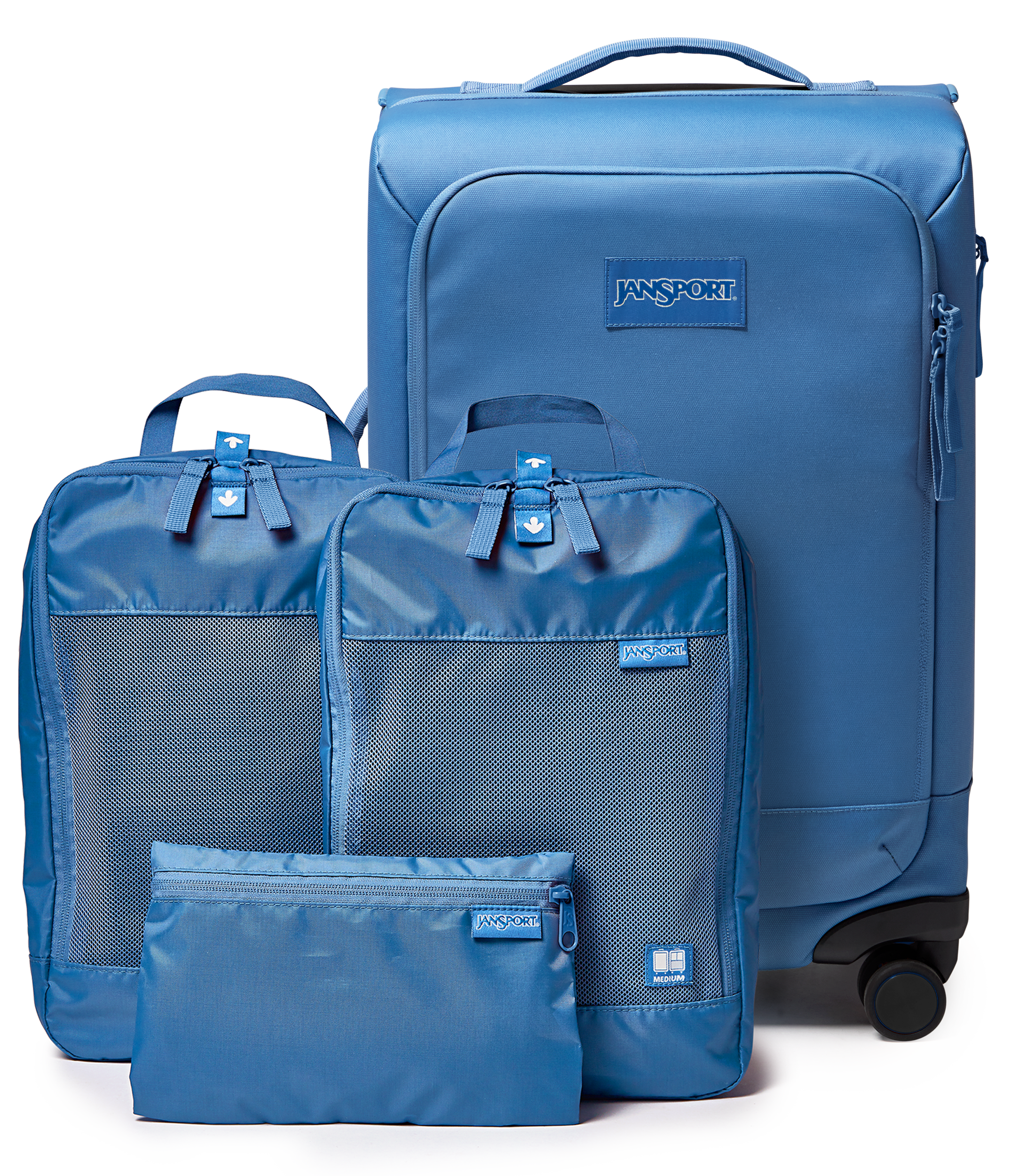 22 Carry On Luggage Packing Cubes Elemental Blue Set