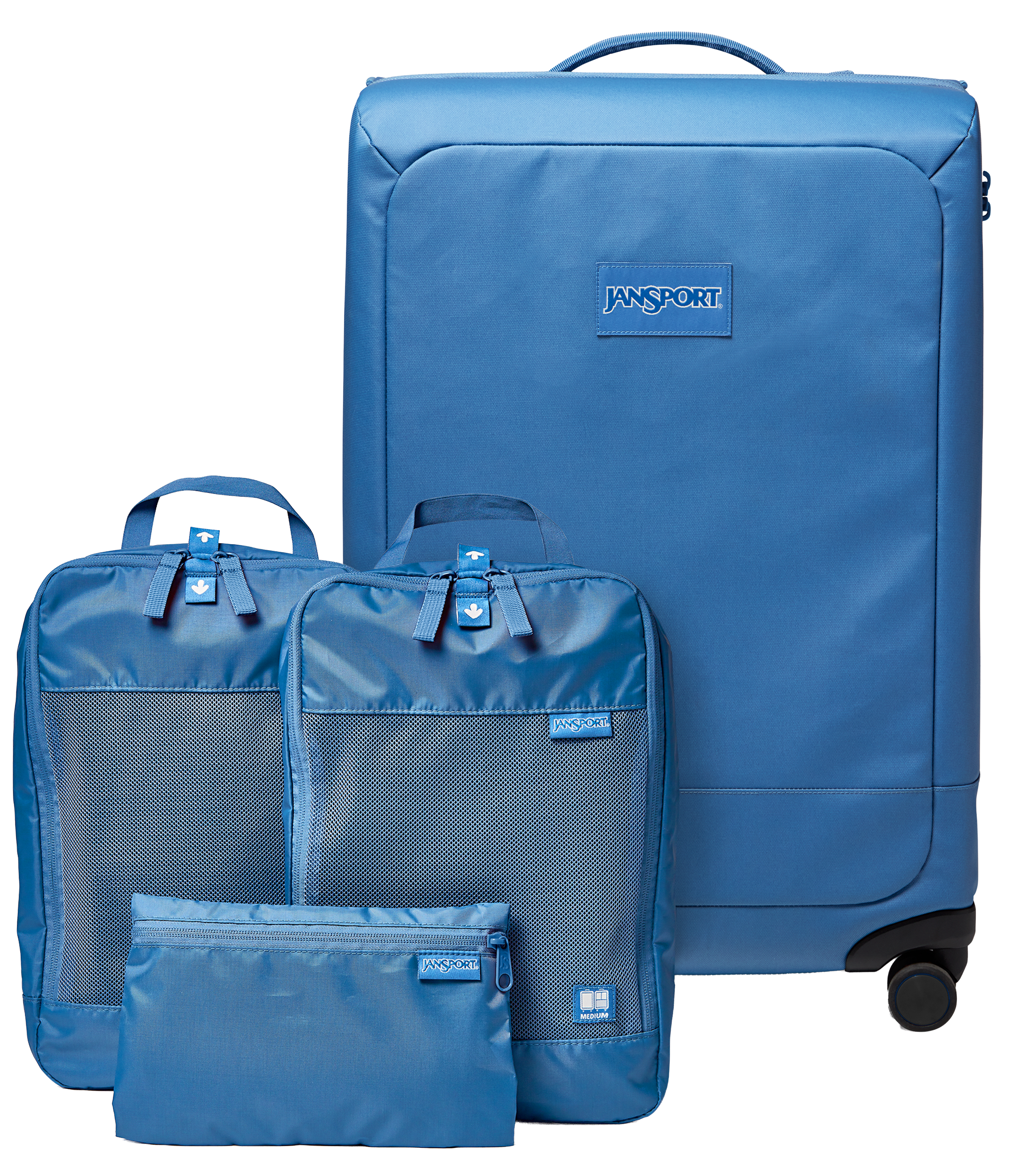 26 Checked Luggage Packing Cubes Elemental Blue Set