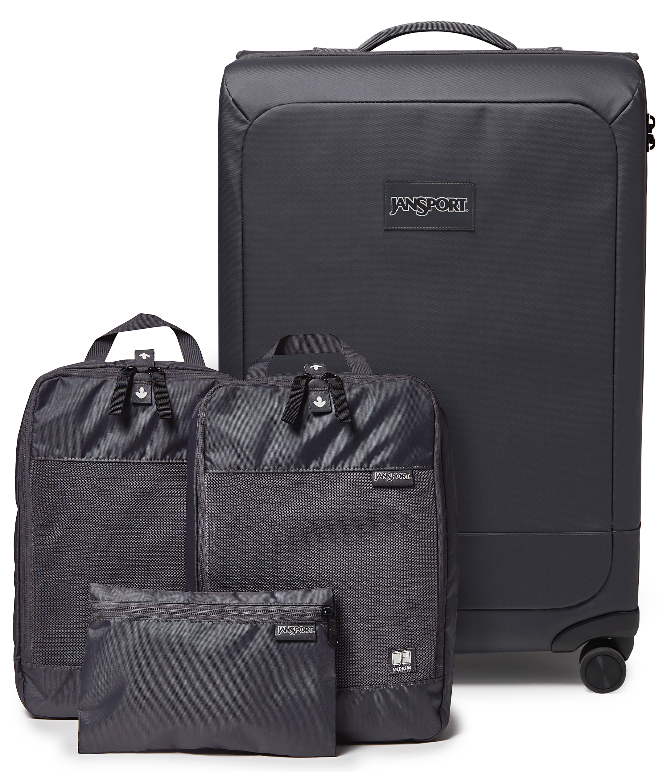 26 Checked Luggage Packing Cubes Smokey Grit Set